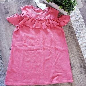 AG Adriano Goldschmied Kids Ruffle Newport Top Solid Girls